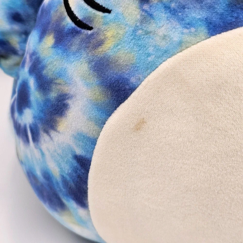 Squishmallows Luther Blue Tie Dye Shark Plush Backpack Adjustable Straps 12 in